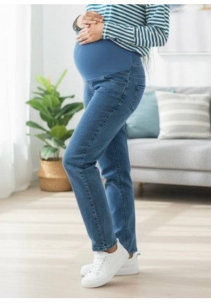 Джинсы для беременных синие MOMFIT (3312)